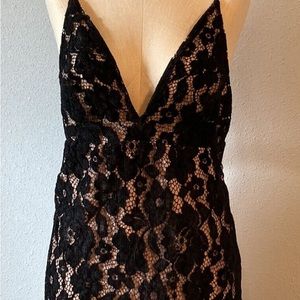 Free People Dangerous Love Mini Dress Black Lace